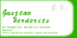 gusztav werderits business card